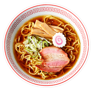 撮った写真から被写体だけを切り抜いた、ダイカットシールの例(ラーメン)